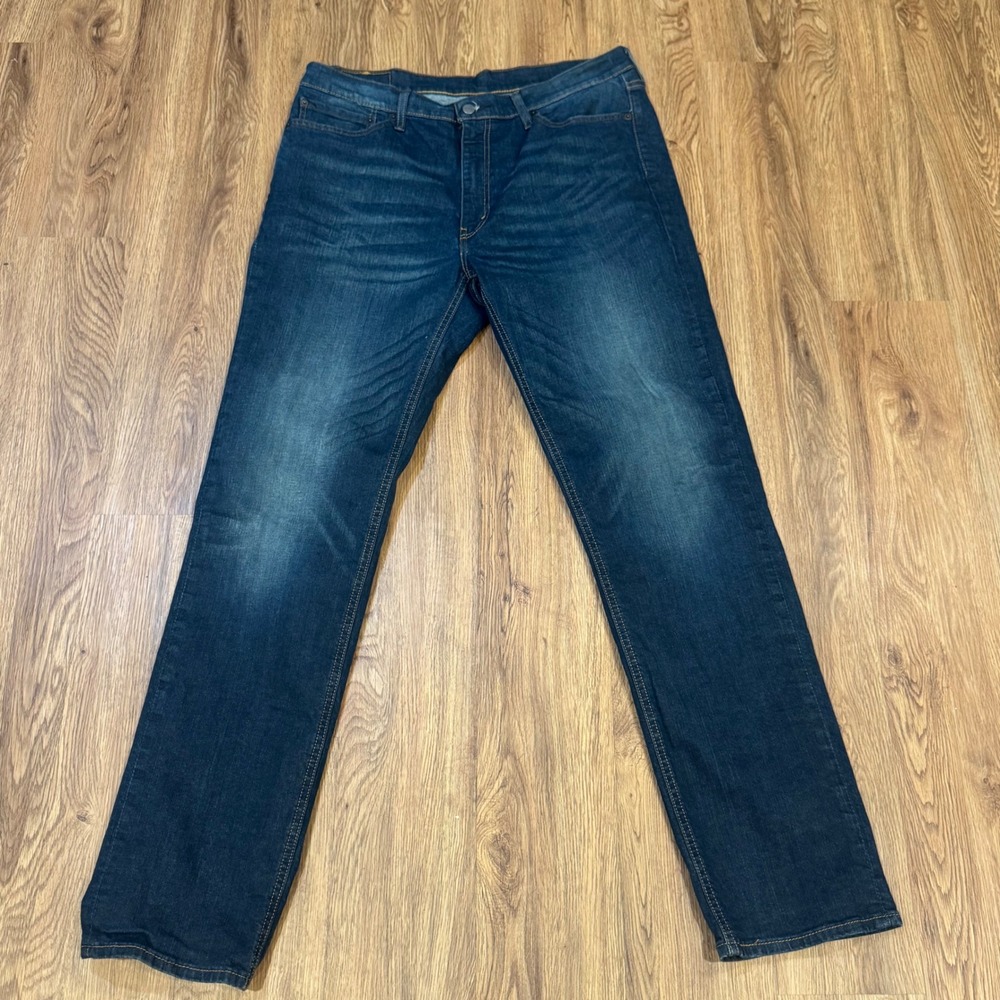 Levis 541 Athletic Taper Jeans Mens 37x36 Dark Wash Blue Denim
